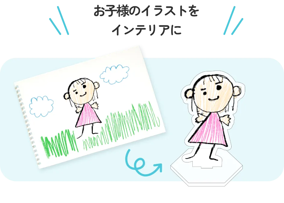 お子様のイラストをインテリアに