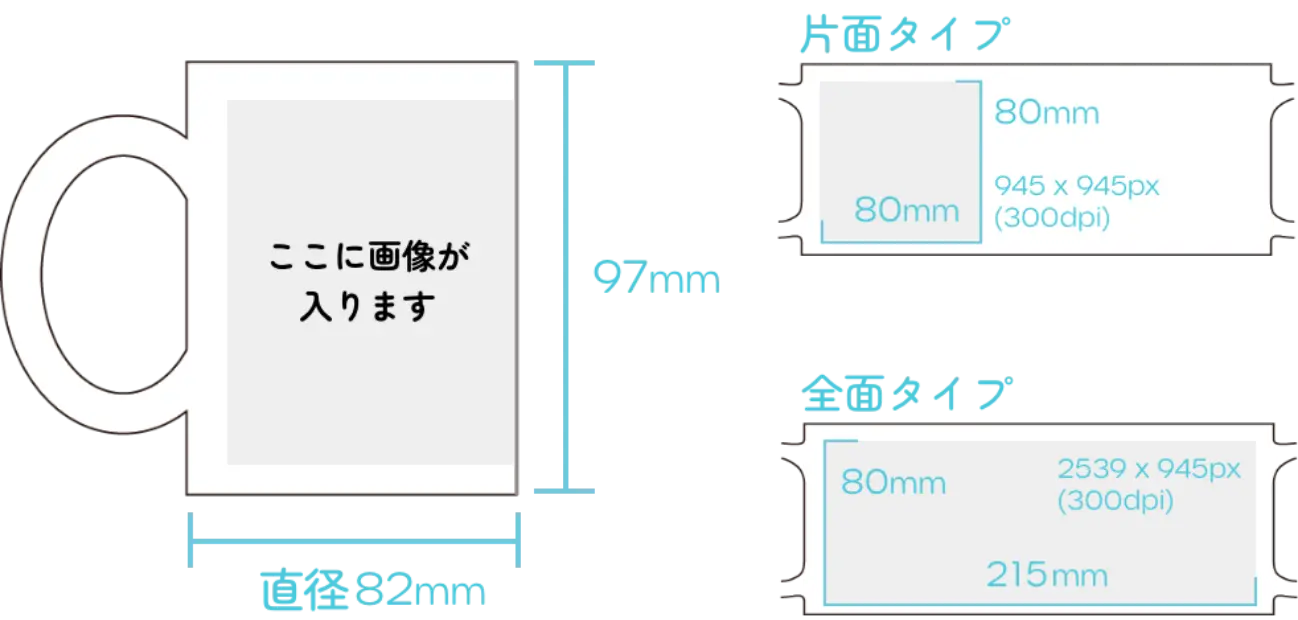 マグカップ・サイズ表